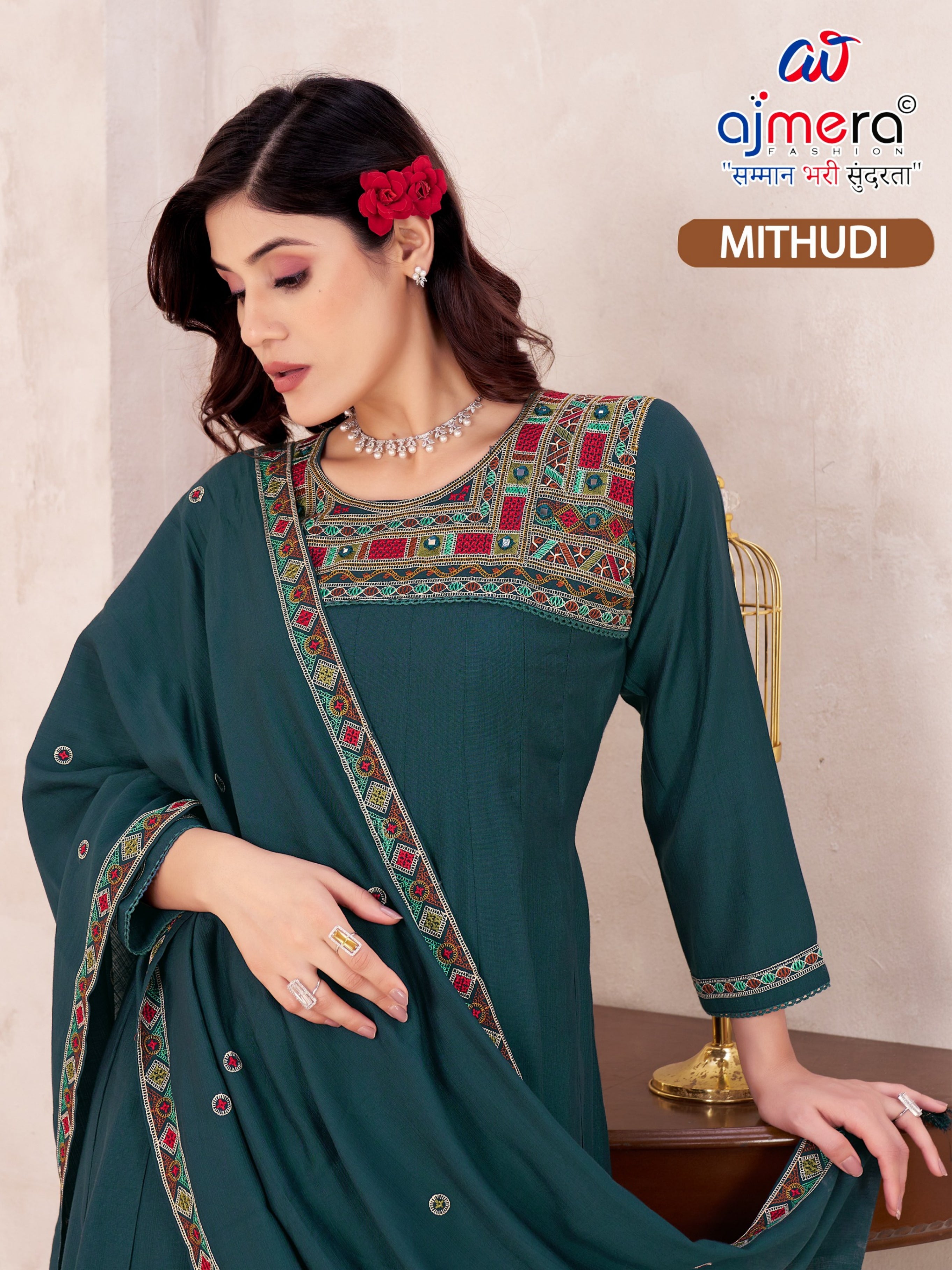 Designer Heritage Kurti Set for Women | JMH-MITHUDI
