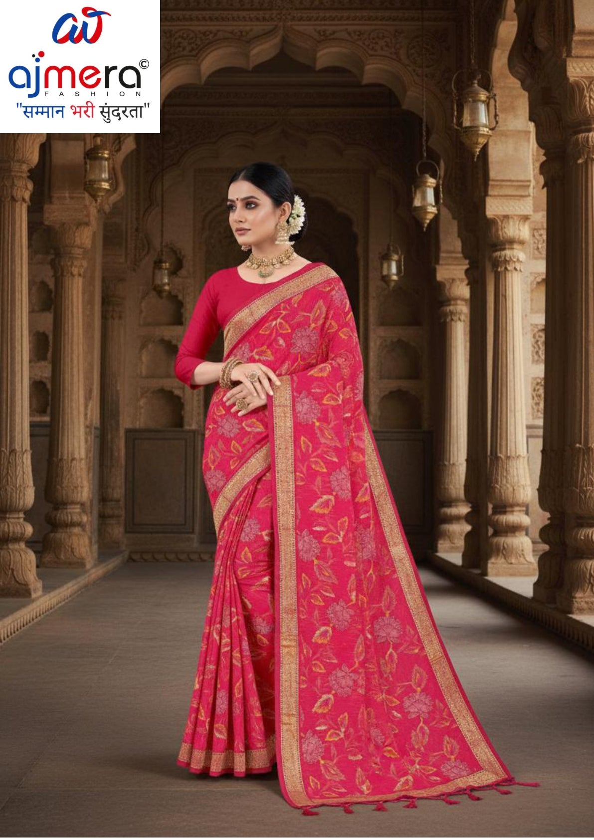 Exclusive Printed Saree with Blouse Piece for Elegant Ethnic Look | TD-KASHVI