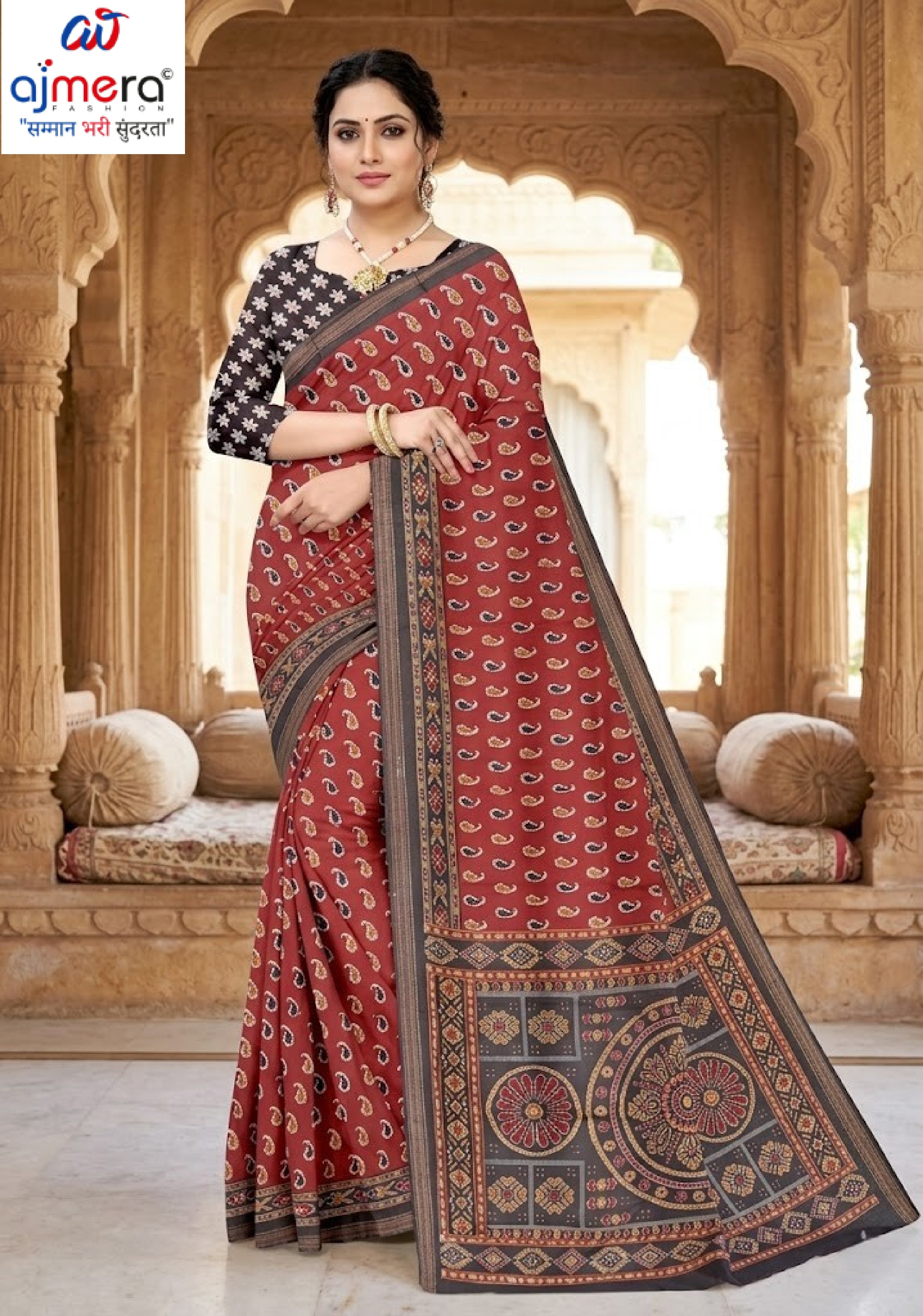 Daily Wear Cotton Saree with Blouse Piece for Premium Ethnic and Traditional Wear | ANT-MUSKAN PURE SILK