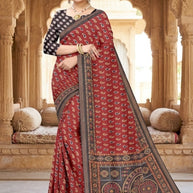 Daily Wear Cotton Saree with Blouse Piece for Premium Ethnic and Traditional Wear | ANT-MUSKAN PURE SILK