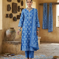 Premium Cotton Unstitched Suit Set | NCY-PRIYA