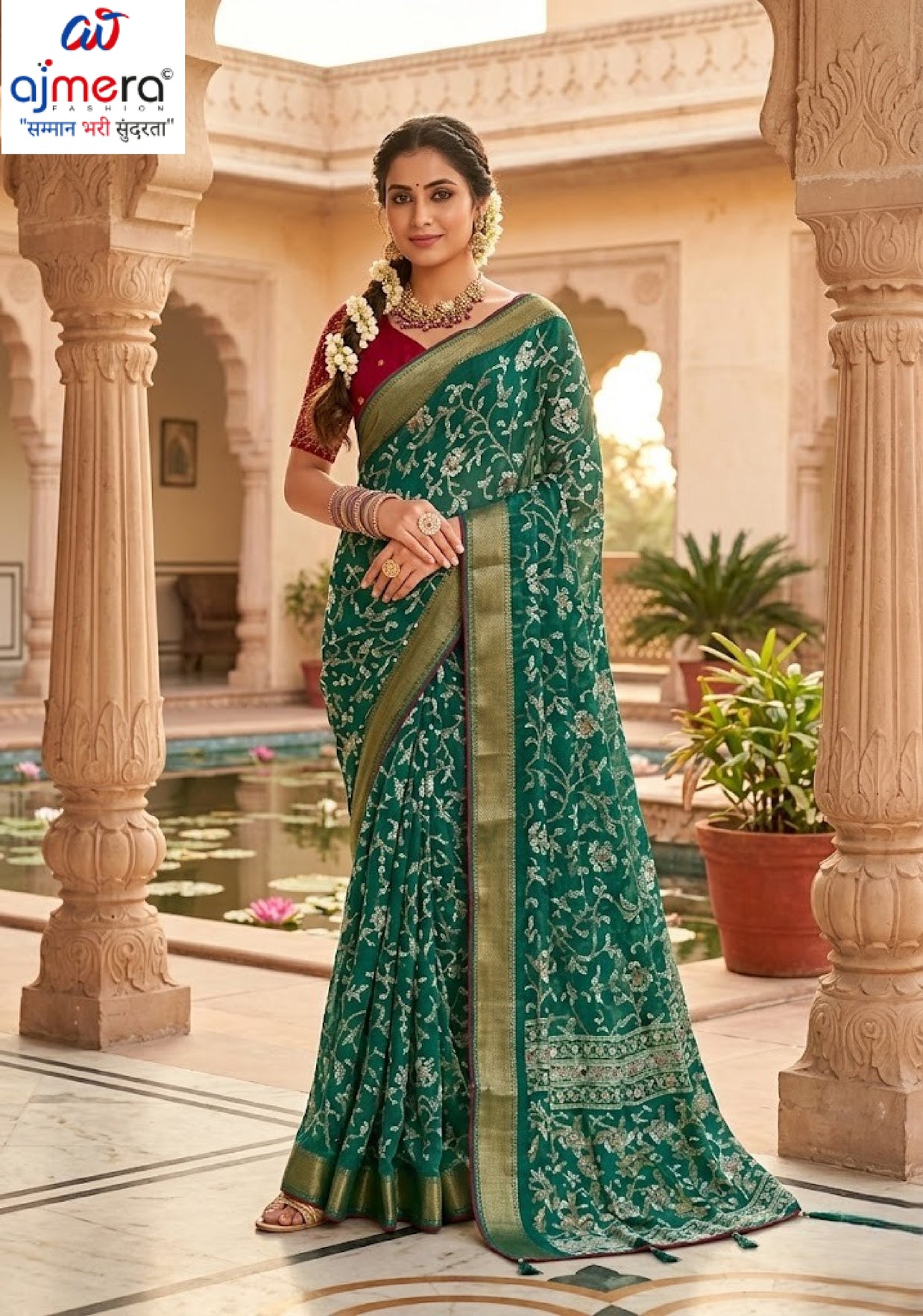 Graceful Printed Saree with Blouse Piece for Modern Ethnic Fashion  | VDT-SONAKSHI-3