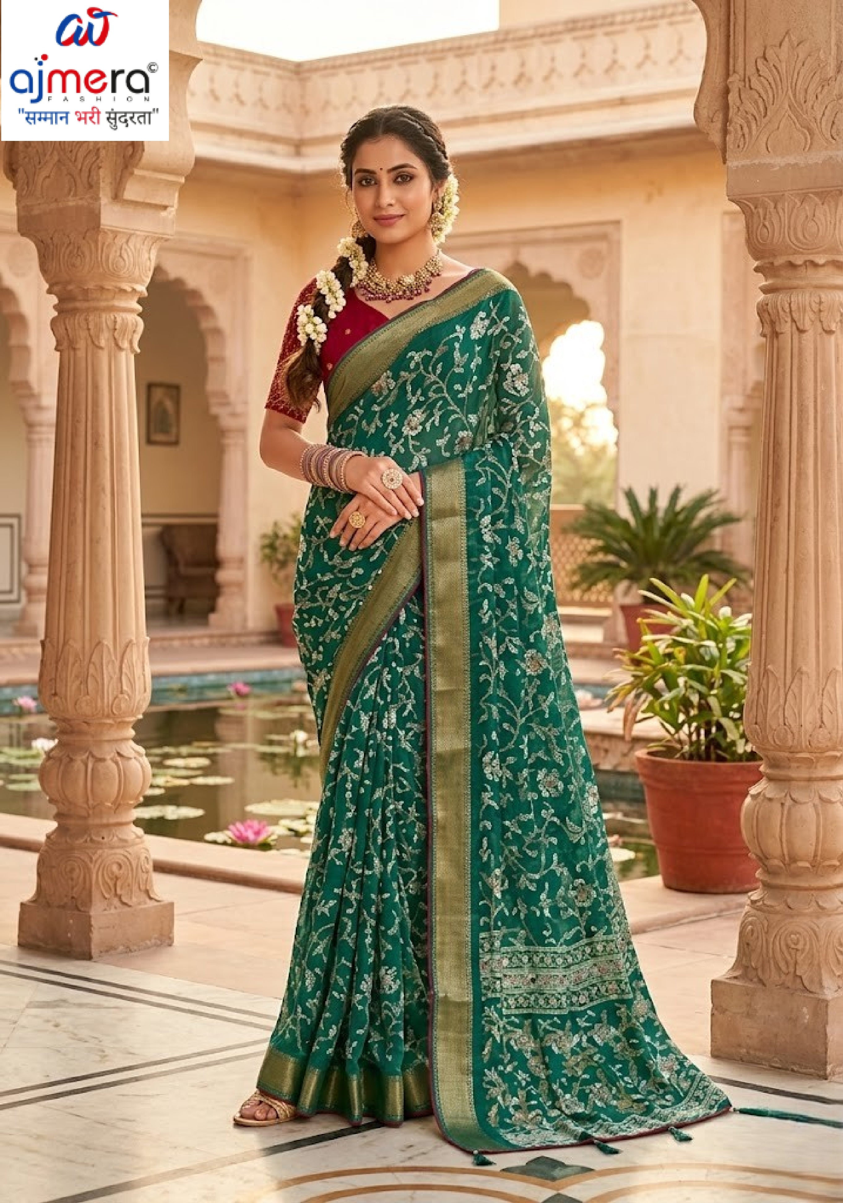 Graceful Printed Saree with Blouse Piece for Modern Ethnic Fashion  | VDT-SONAKSHI-3