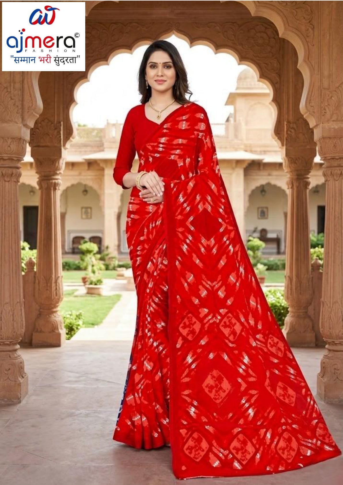 Printed Print Loose Saree with Blouse for Premium Ethnic and Traditional Wear | SGR-RENIYAL CRAPE