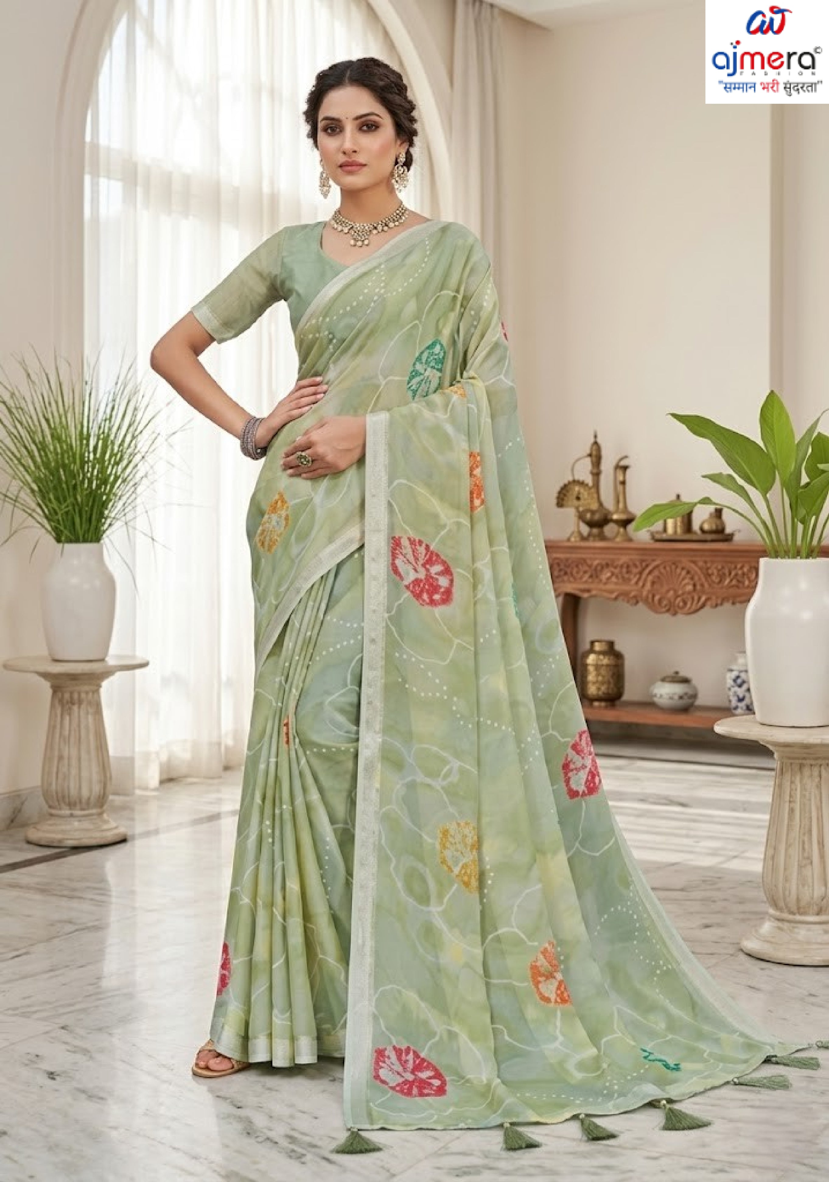 Fashionable Printed Saree with Blouse Piece for Festive Collection  | RDD-GANVITHA VOL-2