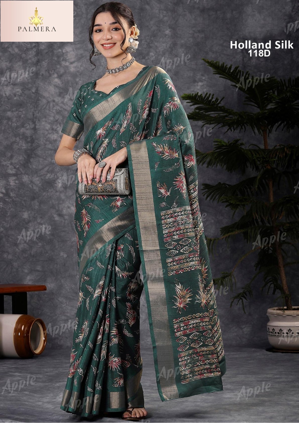 Holland Silk Kota Silk Saree with Blouse for Premium Ethnic and Traditional Wear | ALL-HOLLAND SILK-118