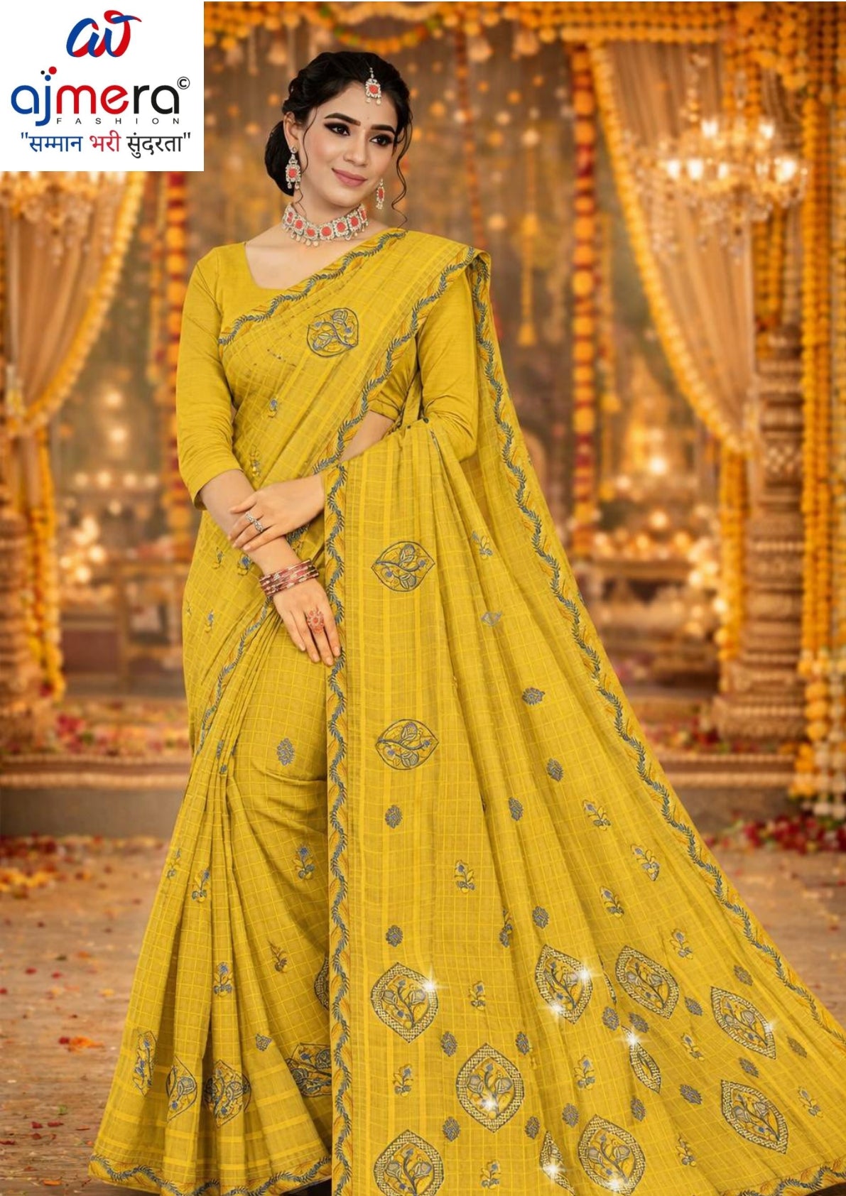 Fancy Cotton Saree with Without Blouse for Premium Ethnic and Traditional Wear | PJA-TOM AND JERRY