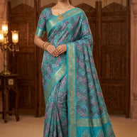 Digital Print Silk Saree with Blouse Piece for Premium Ethnic and Traditional Wear | STG-MANDOVI