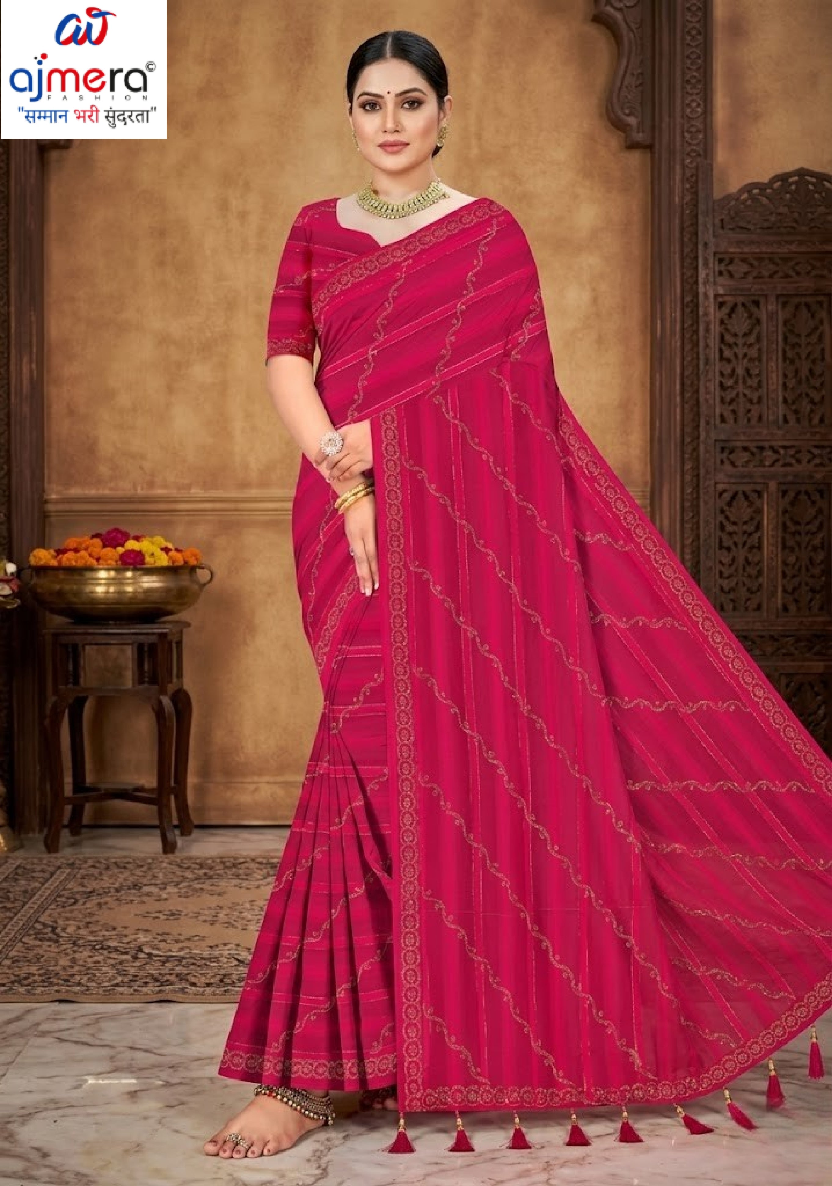 Matching Saree Manufacturer with Blouse Piece for Premium Ethnic and Traditional Wear | RAL-DHURANDHAR