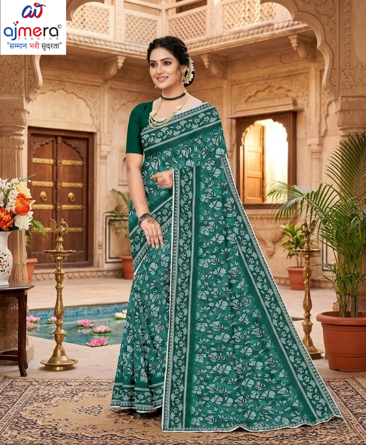 Contemporary Printed Saree with Blouse Piece for Premium Wear  | GPT-MEGHA-2