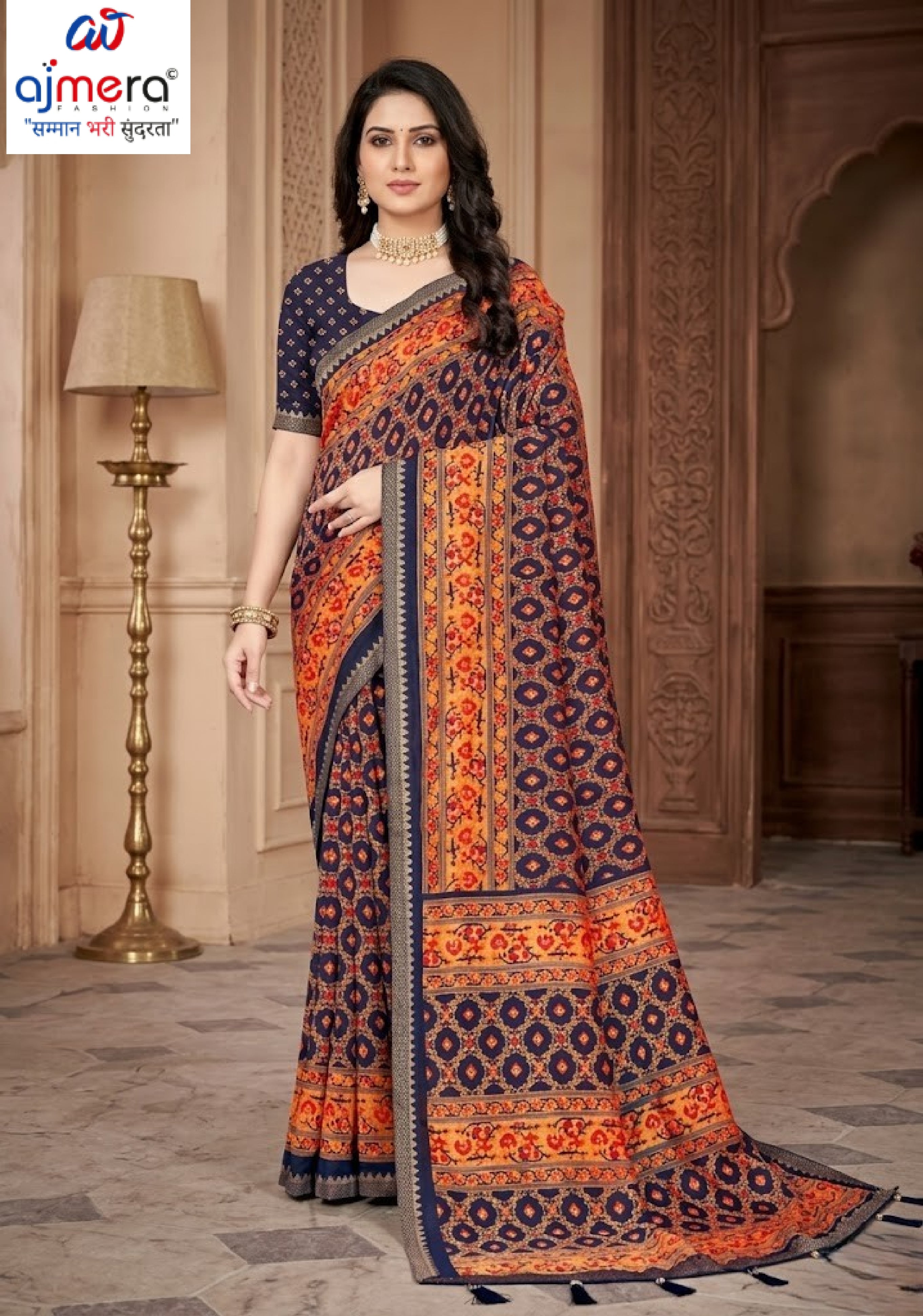 Vichitra Print Loose Saree with Blouse for Premium Ethnic and Traditional Wear | TTS-AKSARA VOL-39