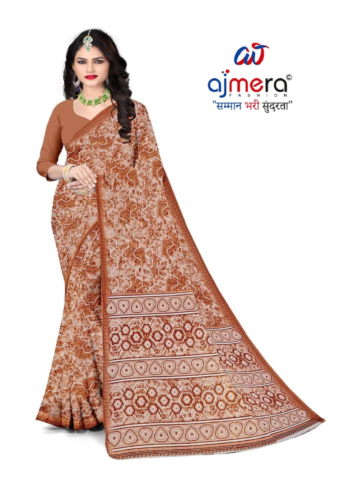 Exclusive Printed Saree with Blouse Piece for Elegant Ethnic Look  | CAS-VEERA