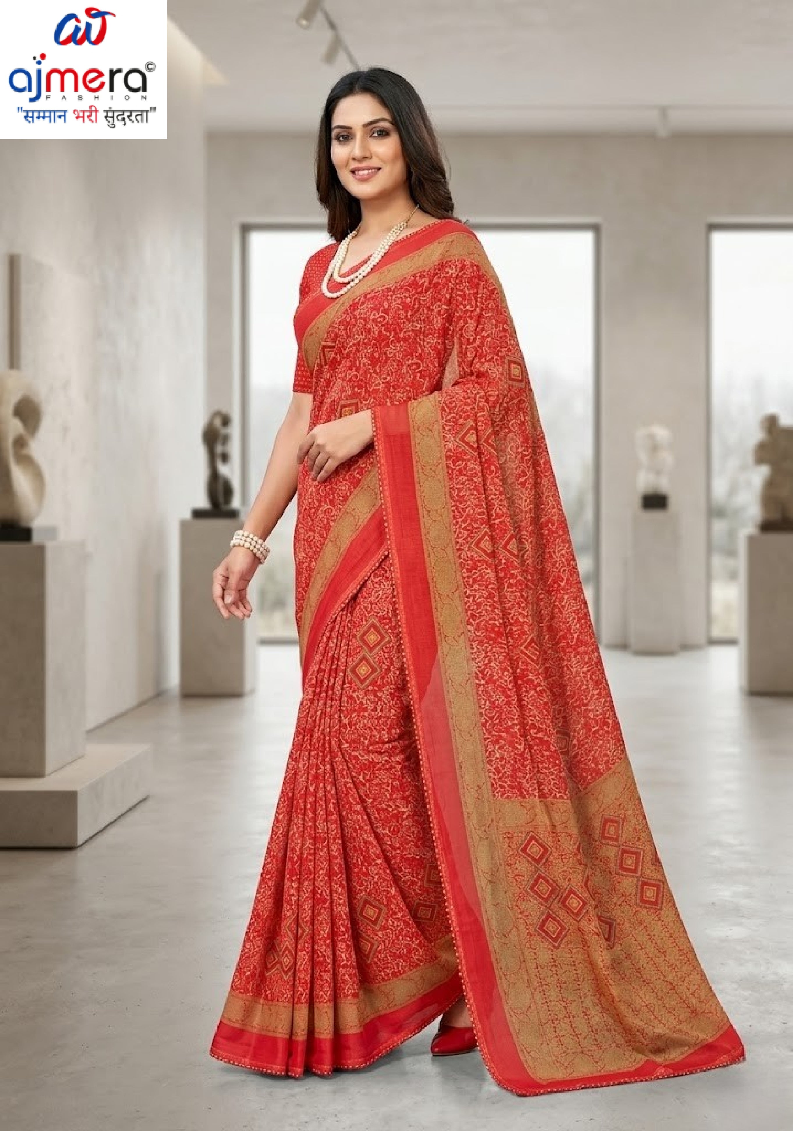 Graceful Printed Saree with Blouse Piece for Modern Ethnic Fashion  | VDT-DISCO-17