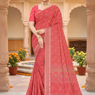 Fashionable Printed Saree with Blouse Piece for Festive Collection | GLC-KANCHI SILK-2