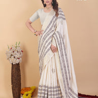 Apricot Linen Saree with Blouse for Premium Ethnic and Designer Wear | ALL-APRICOT-309