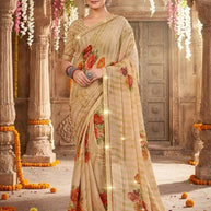 Premium Printed Saree with Matching Blouse Piece for Ethnic Elegance | PRM-JANEMAN