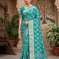 Contemporary Printed Saree with Blouse Piece for Premium Wear | VER-NAZAKAT-42546