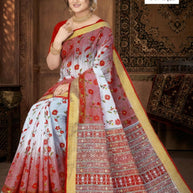 Printed Cotton Saree with Without Blouse for Premium Ethnic and Traditional Wear | MSS-SHIV SALINI COTTON