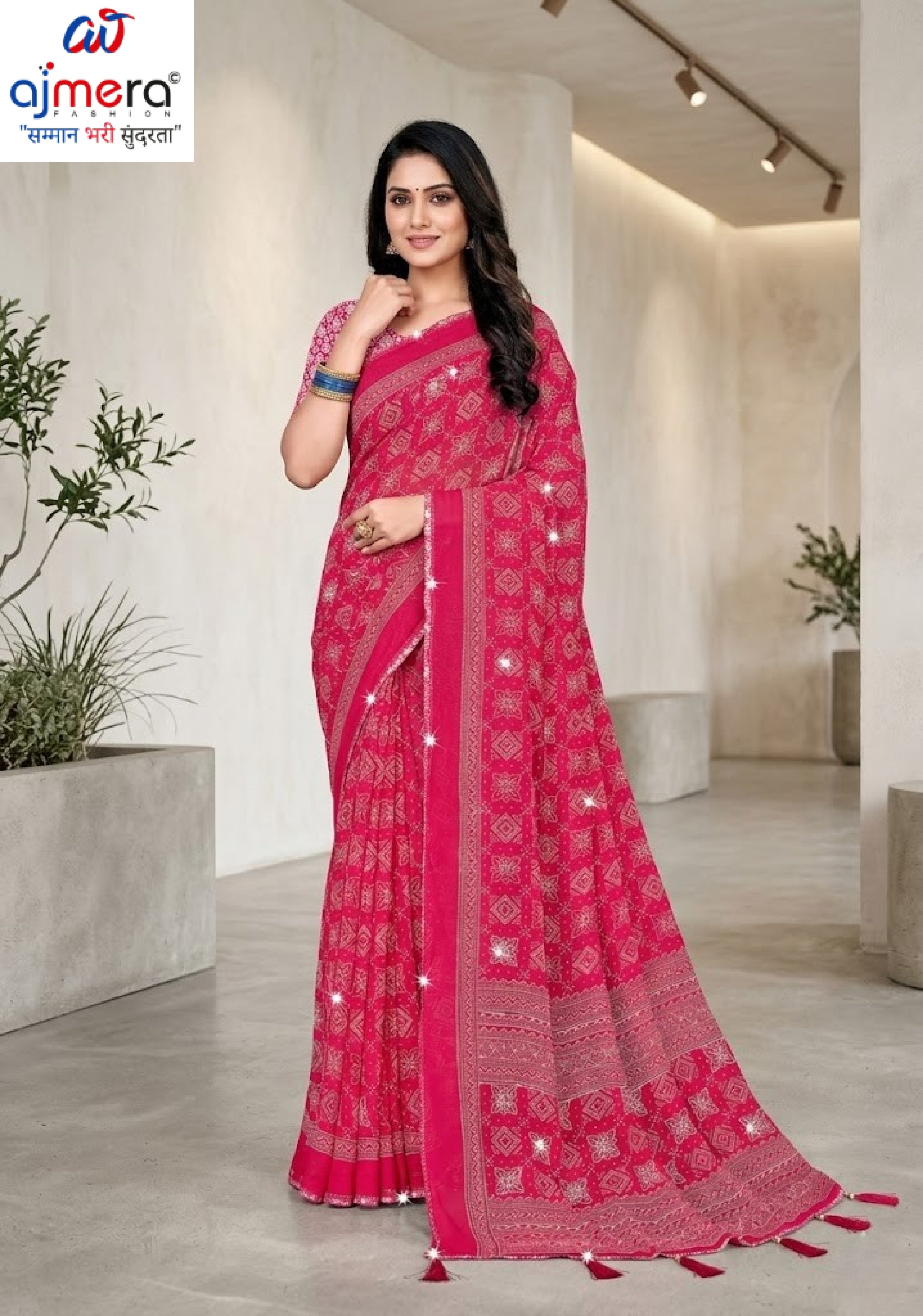 Designer Printed Saree with Blouse Piece for Special Occasions | VDT-DISCO-5