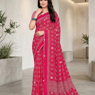 Designer Printed Saree with Blouse Piece for Special Occasions | VDT-DISCO-5