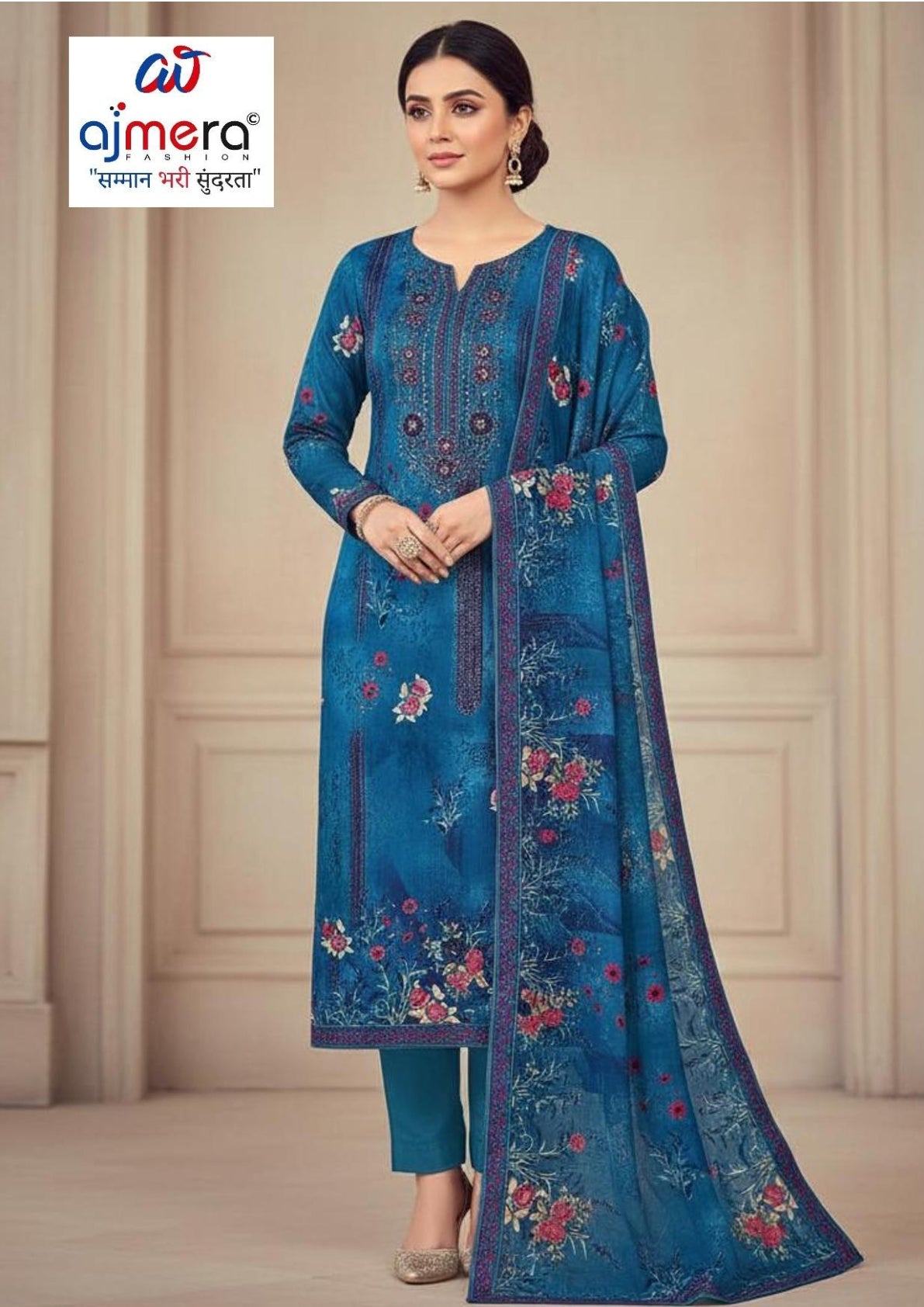 Printed Unstitched Dress Material | DAF-PAKIZA