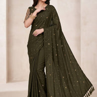 Georgette Soft Lycra Matching Saree with Blouse Piece for Premium Ethnic and Traditional Wear | RLL-JINISHA-1