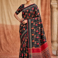 Premium Printed Saree with Matching Blouse Piece for Ethnic Elegance | SSR-MEDONA