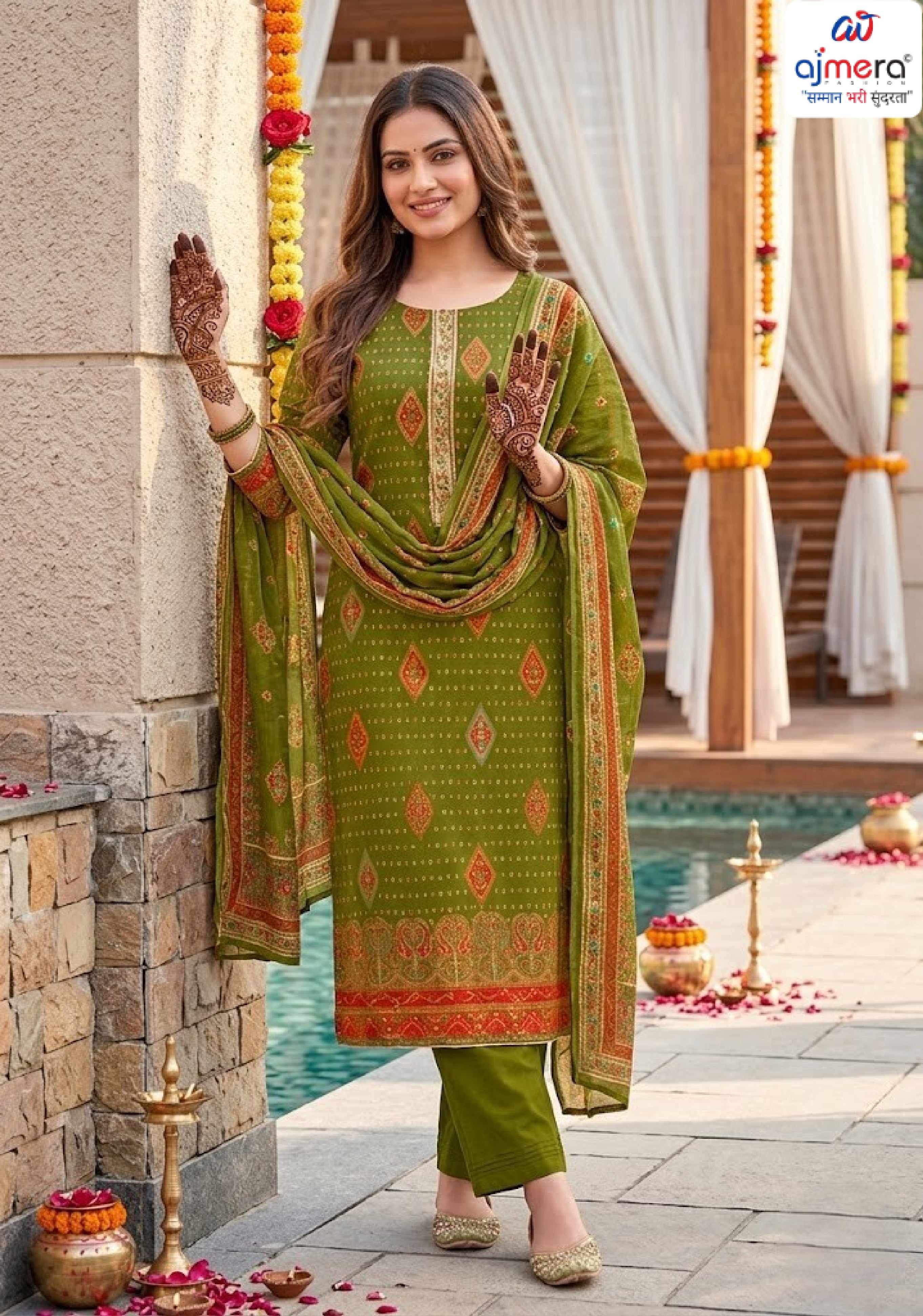 Premium Viscose Unstitched Suit Set | VAS-DESERT
