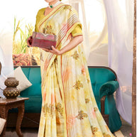 Fashionable Printed Saree with Blouse Piece for Festive Collection | PRM-AC GIRL