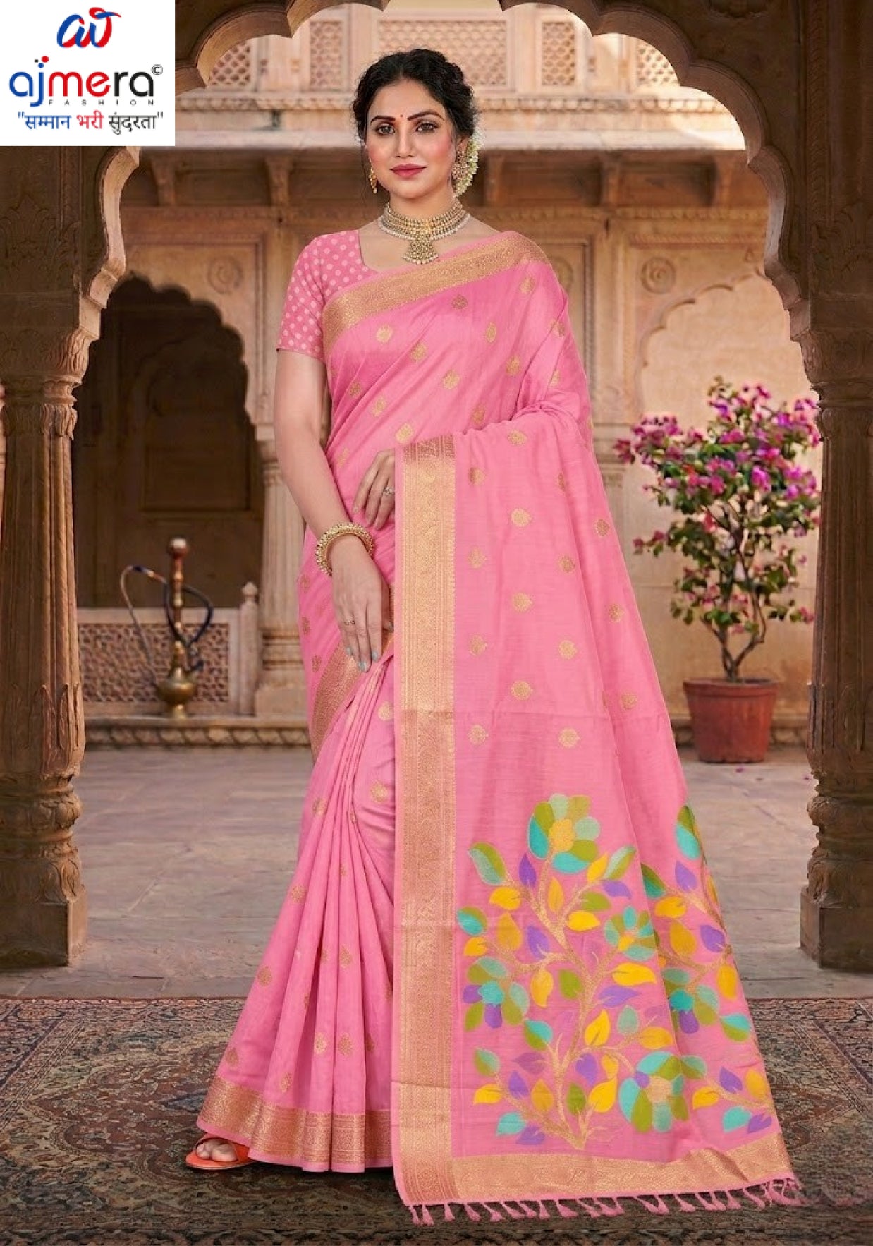 Luxury Elegance Jacquard Silk Saree Without Blouse | TUL-KOLAPURI SONG COTTON