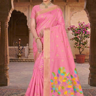 Luxury Elegance Jacquard Silk Saree Without Blouse | TUL-KOLAPURI SONG COTTON
