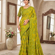 Premium Printed Saree with Matching Blouse Piece for Ethnic Elegance  | RDD-LANDMARK