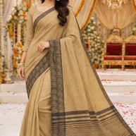 Traditional Cotton Saree with Blouse Piece for Premium Ethnic and Traditional Wear | VKF-OREO PALLU