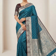 Weaving Jacquard Silk Saree With Blouse Piece | VML-NANDINI