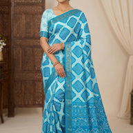 Digital Printed Saree with Blouse Piece for Premium Ethnic and Traditional Wear | STG-PENNER