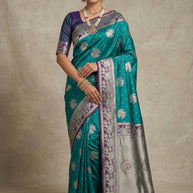 Elite Jacquard Silk Saree With Blouse Piece | VML-AARAM