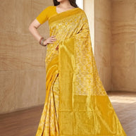 Graceful Jacquard Silk Saree without Blouse for Timeless Ethnic Fashion | TUL-AMRIT UTSAV COTTON