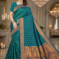 Elegant Jacquard Silk Saree with Designer Blouse Piece for Festive Elegance | DBU-KALANJALI SILK VOL-03