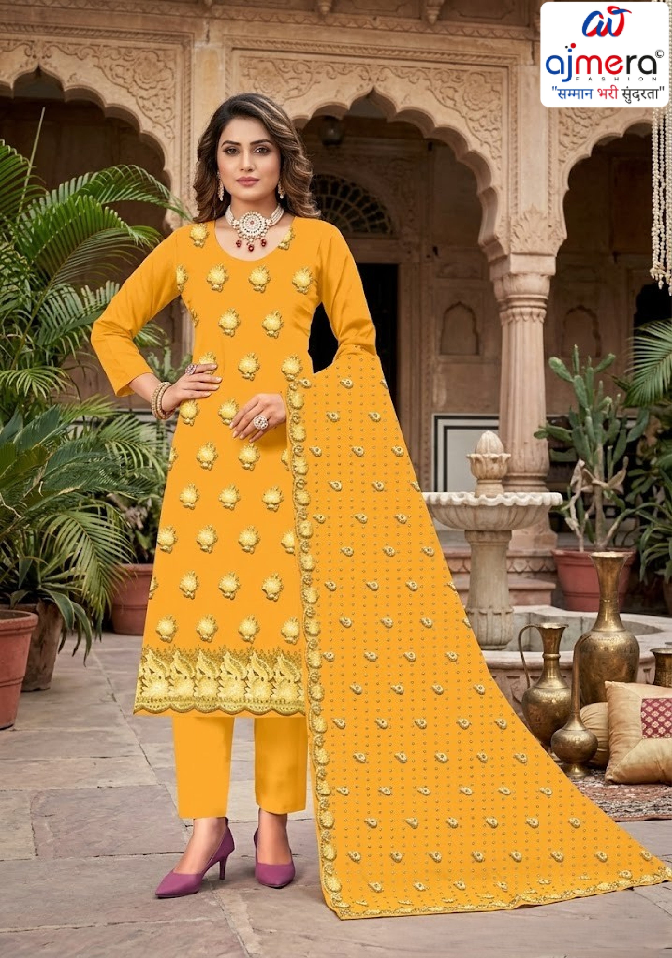 Premium Designer Unstitched Suit Set | RID-BURJ KHALIFA