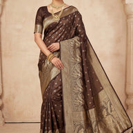 Splendid Jacquard Silk Saree With Blouse Piece | GTE-ROYAL
