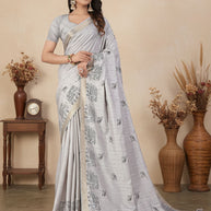 Apricot Khadi Saree with Blouse for Premium Ethnic and Designer Wear | ALL-APRICOT-424