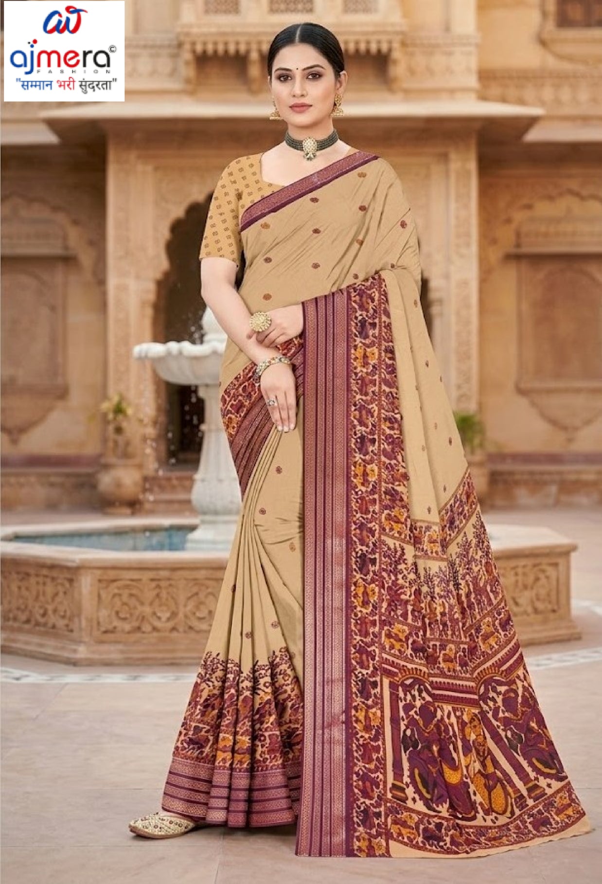 Classic Printed Saree with Blouse Piece for Timeless Traditional Style | GLC-KANCHI SILK-1