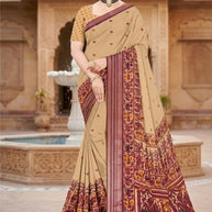 Classic Printed Saree with Blouse Piece for Timeless Traditional Style | GLC-KANCHI SILK-1