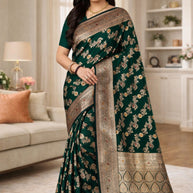 Rich Jacquard Silk Saree with Blouse Piece for Sophisticated Ethnic Style | TUL-CLEAR SILK VOL-04