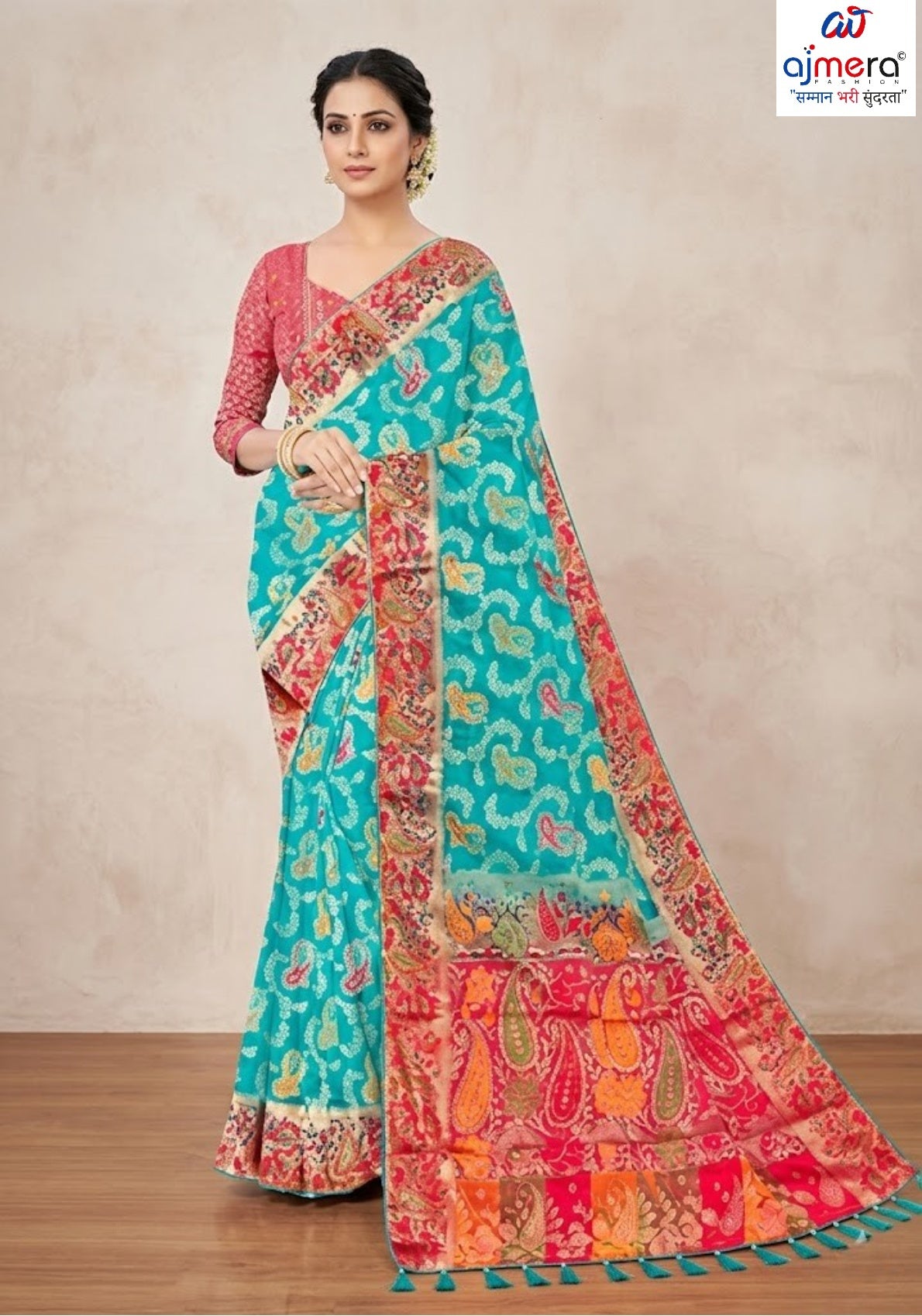 Graceful Jacquard Silk Saree with Blouse Piece for Timeless Ethnic Fashion | DNA-VITA