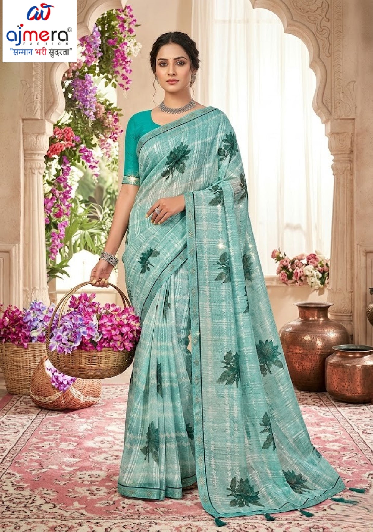 Chic Printed Saree with Blouse Piece for Sophisticated Ethnic Style | PRM-BALI