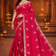Fandy Dyed Matching Saree with Blouse Piece for Premium Ethnic and Traditional Wear | VKM-MATUKI