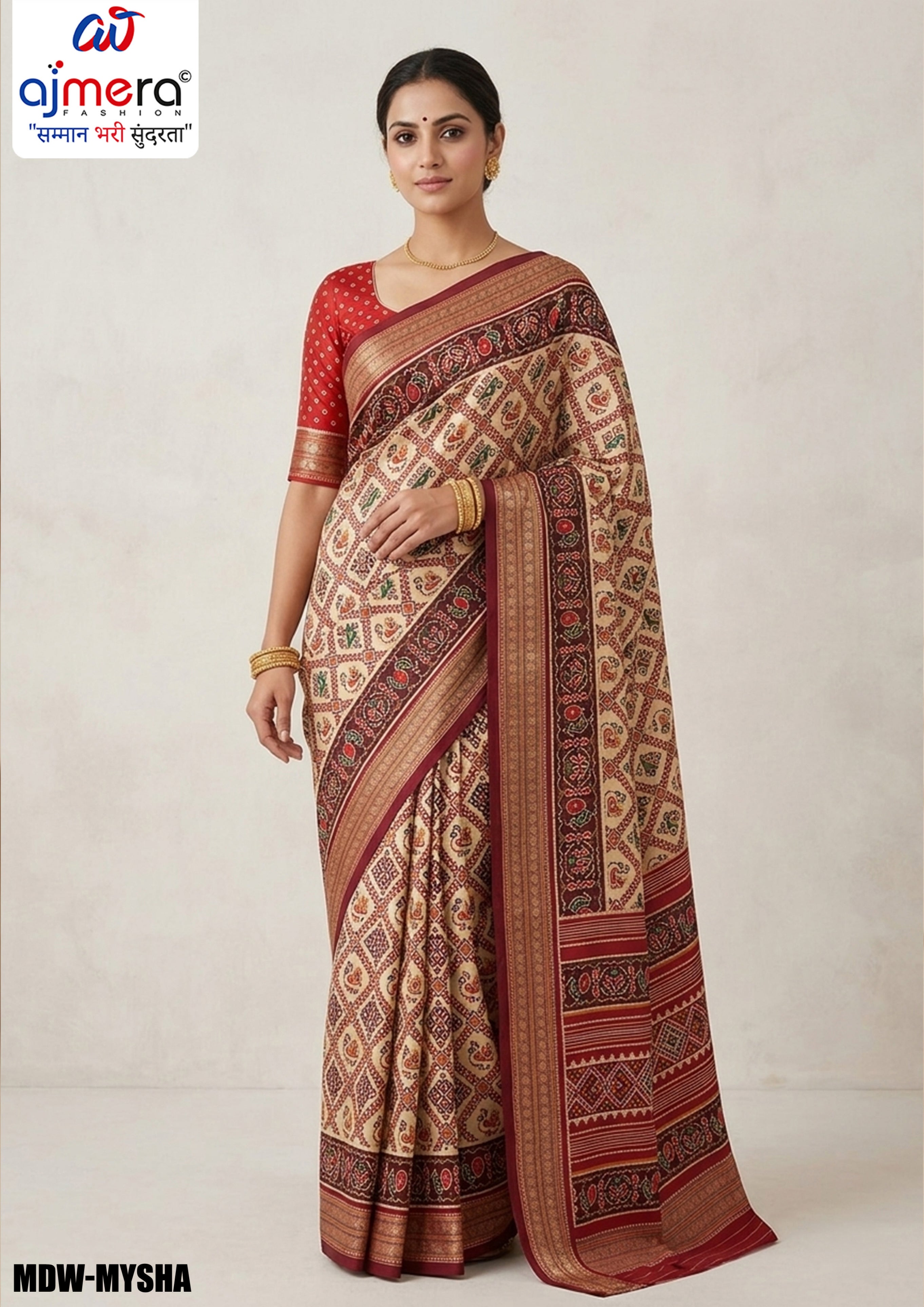 Regal Elegance Jacquard Silk Saree With Blouse Piece | MDW-MYSHA