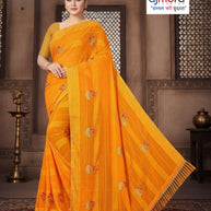 Premium Dyed Matching Saree with Blouse Piece for Premium Ethnic and Traditional Wear | VKM-LOVE GURU
