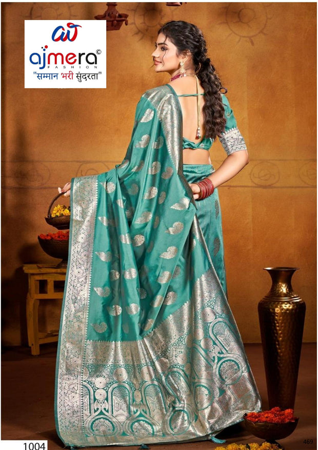 Beautiful Rapier Silk Matching Saree With Blouse Piece | SOJ-GOWRI NANDAN SILK